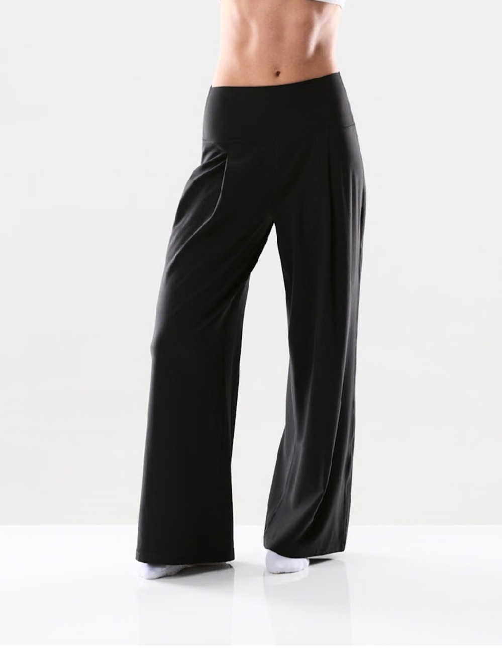 Aritzia Butter Palazzo Boundless Drape Black Stretch Lounge Pants legging
